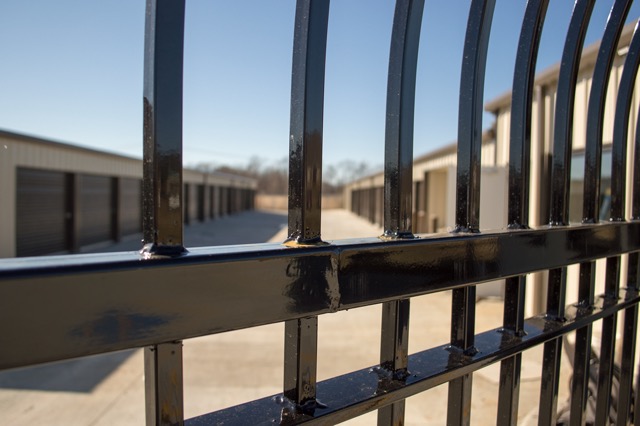 Secure gated entrance at Cabot Secure Storage